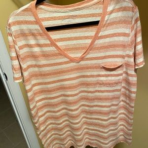 V-neck Striped Tshirt XL